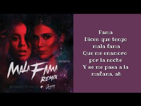 Danna Paola, Greeicy - Mala Fama Remix (Letra)