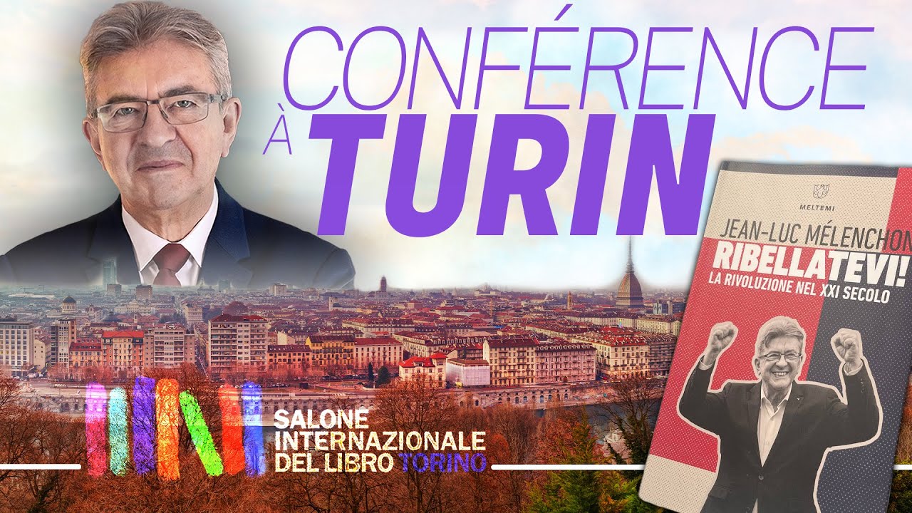 Conférence de Jean-Luc Mélenchon au Salon international du livre à Turin