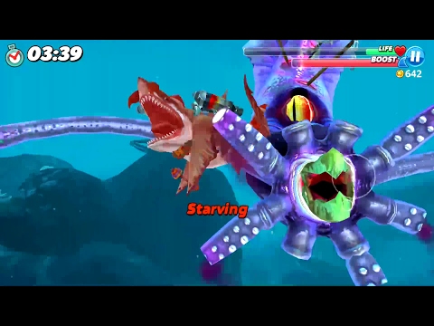 Megalodon vs Colossal Squid BATTLE - using weights live event - Hungry Shark World