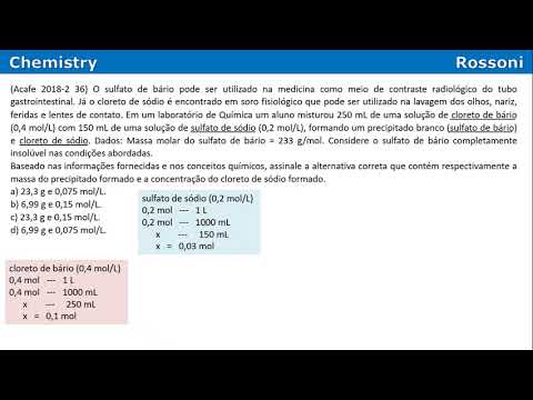Acafe 2018 2 Medicina - Q36 Soluções com reagente limitante!