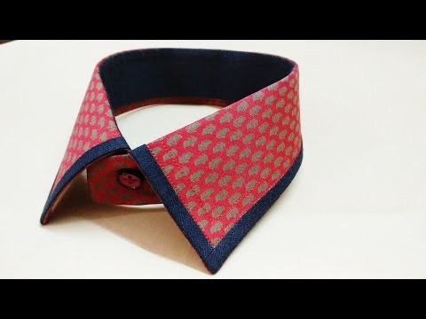 How to sew a shirt collar design Video