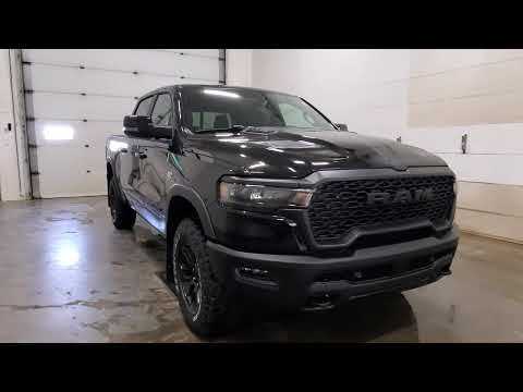 2026 Ram 1500 Rebel 4x4 Crew Cab 5'7" Box in Black for sale at Indian Head Chrysler Dodge Jeep Ram Ltd. in Indian Head, SK