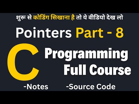 C Language Tutoriali 8 C Language Pointers C Programming