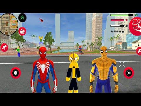 Superhéroe Mafia Stickman Juego - Mafia Spider-StickMan Rope Hero Gangstar City #14 - Android Game