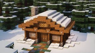 How to Build a Starter Winter House | Minecraft