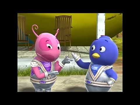 los Backyardigans cabalgando en la pradera