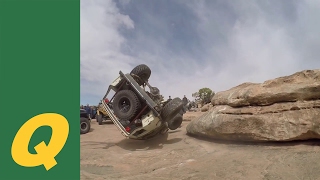 Cherokee Rollover on Gold Bar Rim Moab  Easter Jeep Safari 2016