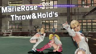 DOA6 マリーローズ投げ技・ホールド技集 練習相手・エレナ(KOFシェルミー)