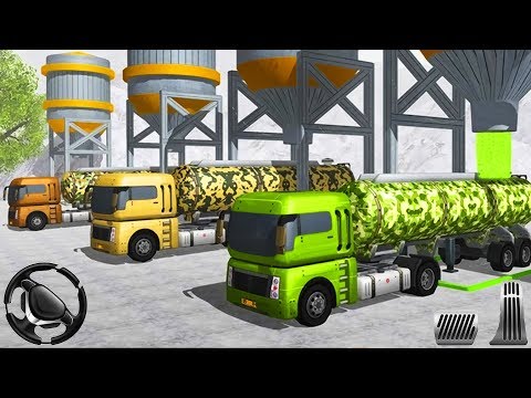 US Army Oil Tanker Transporter Truck - Offroad Simulator | Android Gameplay
