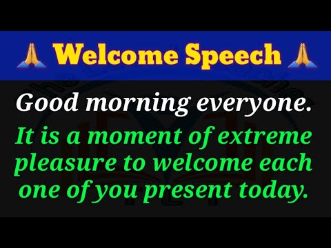 Welcome Speech || Welcome Address || Welcome Speech Writing #welcomespeech