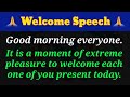 Welcome Speech || Welcome Address || Welcome Speech Writing #welcomespeech