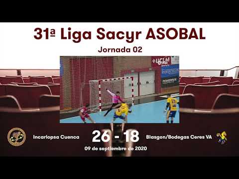 31ª Liga Sacyr ASOBAL J02: Incarlopsa Cuenca - Blasgon/Bodegas Ceres VA 26-18