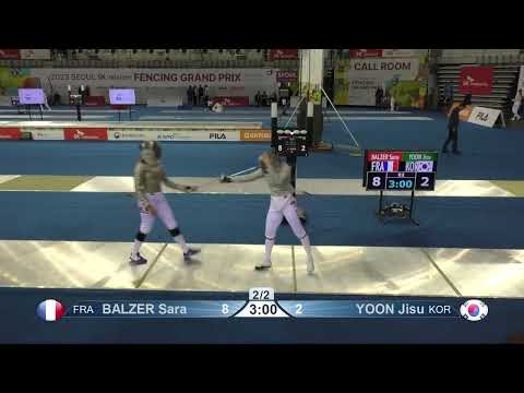 Seoul Grand Prix 2023 SWS - L32 - Sara Balzer FRA v Yoon Jisu KOR