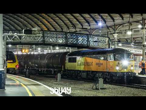 [4K] Colas 56049 screams out of Newcastle with 6S95