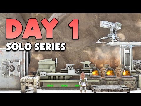 Surviving SOLO DAY 1 In A Hidden Rathole ARK