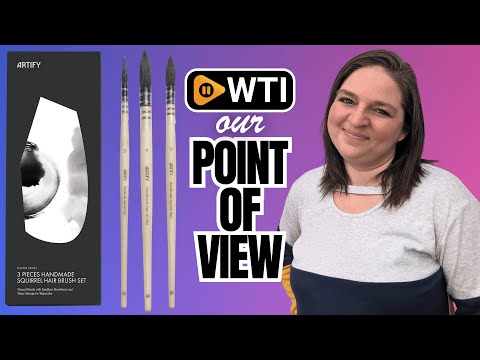 ARTIFY 3PCS Professional Natural Squirrel Hair Quill Round Fine Tip Detail Watercolor Brush Set - WTI product video review