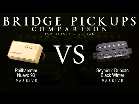 Railhammer NUEVO 90 vs Seymour Duncan BLACK WINTER - Bridge Guitar Pickup Comparison Tone Demo