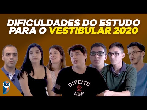 Dificuldades do Estudo para o Vestibular 2020