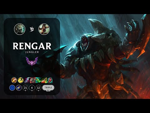 Rengar Jungle vs Nidalee - EUW Master Patch 12.22