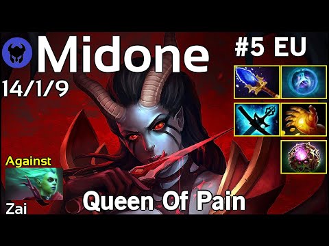 Midone [Secret] plays Queen Of Pain!!! Dota 2 7.20
