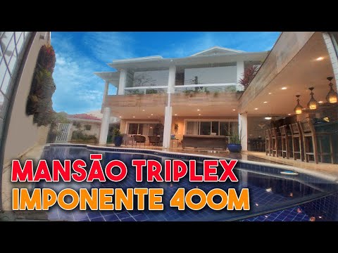 Mansão triplex de altíssimo padrão, 400 m² no Condomínio Dream Village - Recreio dos Bandeirantes