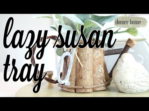 DIY THRIFTED LAZY SUSAN TRAY | IKEA HACK