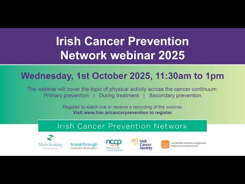 Physical activity for primary cancer prevention - Dr Breeda Neville, HSE NCCP