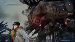 FINAL FANTASY XV   Full Titan Summon Boss Fight & Phantom Link Strike JP