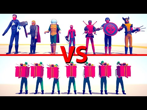 MARVEL Team vs PRESENT ELF Team - Totally Accurate Battle Simulator TABS