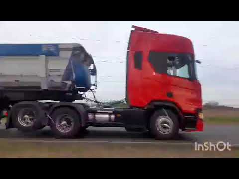 CAMIONES EN RUTA PROV. 1 , SAN FRANCISCO , CORDOBA , ARGENTINA , VIDEO 375