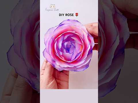 DIY Rose with tissue  paper #diy #craft #art