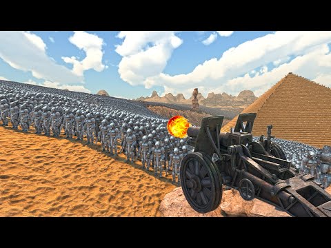 GERMAN ARTILLERY TRIANGULAR DEFENSIVE FORMATION vs 3,000,000 KHORNE BLOODLETTER- UEBS 2!