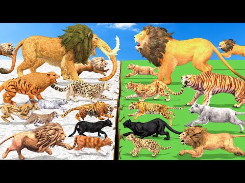 Animal Epic Battle Prehistoric Big Cats VS Modern Big Cats Tournament Animal Revolt Battle Simulator