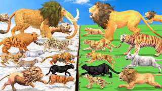 Animal Epic Battle Prehistoric Big Cats VS Modern Big Cats Tournament Animal Revolt Battle Simulator