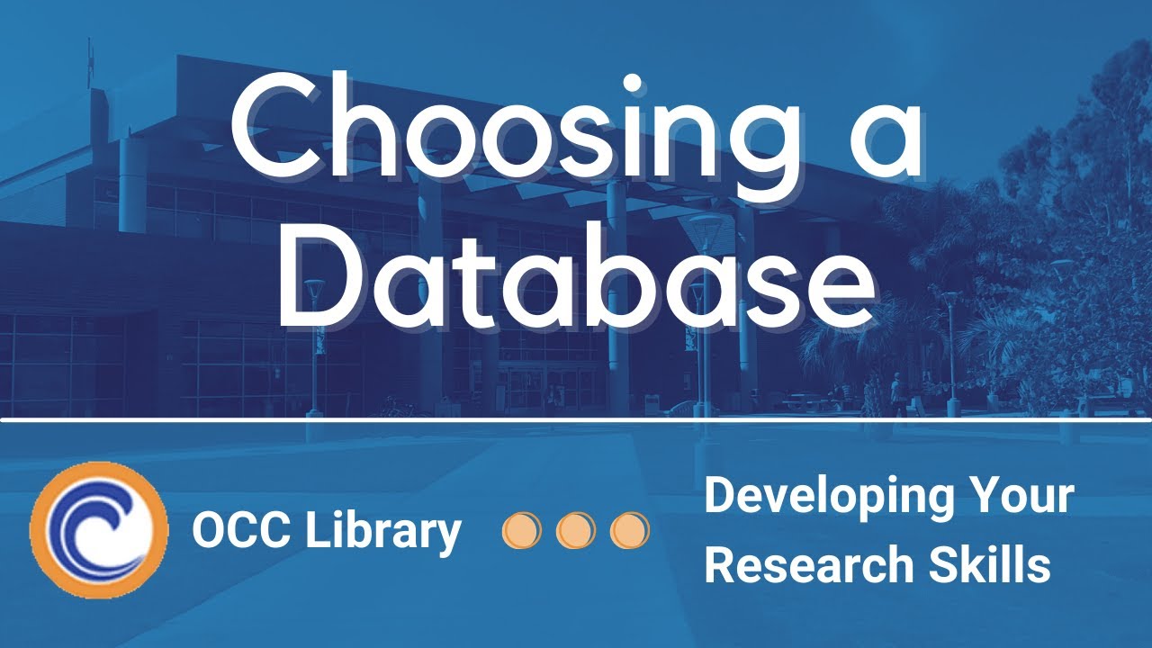 Choosing A Database