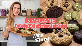 3 Vegane Lieblings Cookies - Protein, Matcha und Schoko Cookies Rezept Mrs Flury