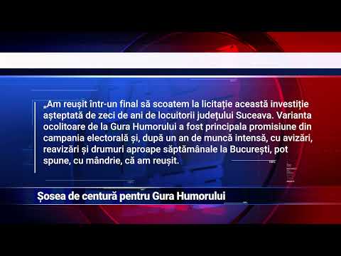 Șosea de centură pentru Gura Humorului