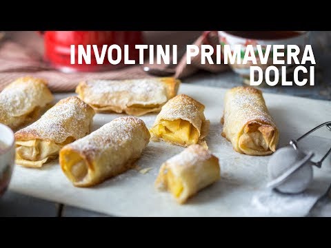 Involtini di pasta fillo alle mele 