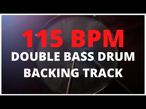 10 Minutes of DOUBLE BASS DRUM - 115 BPM - Drum Backing Track - Drums Only - Drums to Play Guitar to