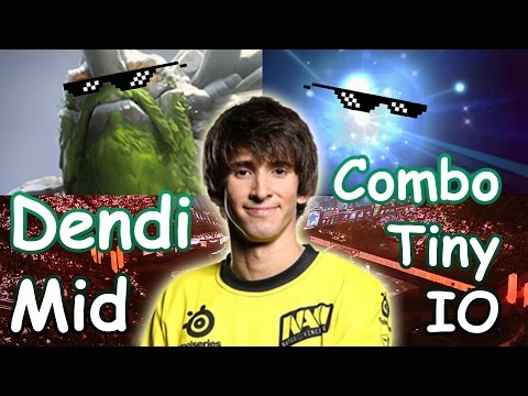 Dota2_Dendi (Navi)_TINY solo mid_Tiny& IO combo _highlights