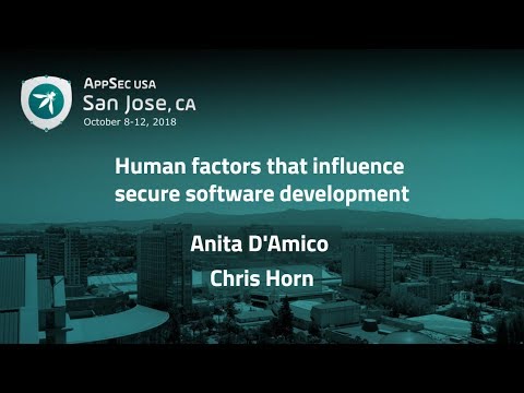 Image thumbnail for talk Human factors that influence secure software development