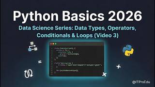 Python Basics 2026: Data Types, Operators, Conditionals & Loops (Video 3)