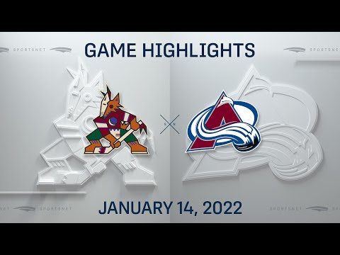 NHL Highlights | Coyotes vs. Avalanche - Jan. 14, 2022