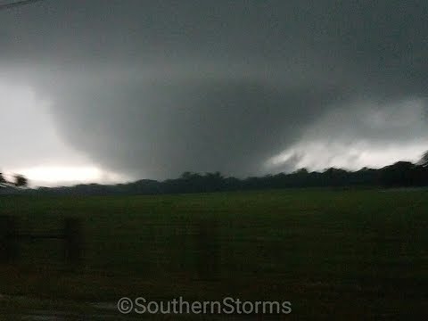 Canton, Texas tornadoes 2017 - Sirens - damage - commentary - Full chase video