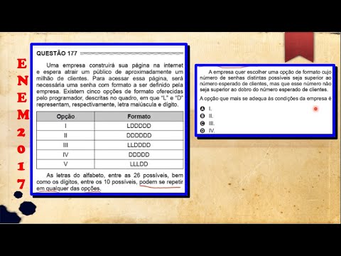 Questão 177 - prova azul - Enem 2017
