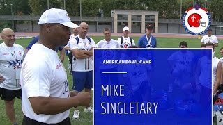 Mike Singletary lesson at American Bowl Camp - Trieste 2014