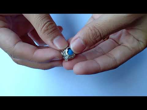 Sterling Silver, Blue Chime Ball, Harmony Ball Pendant HB 501