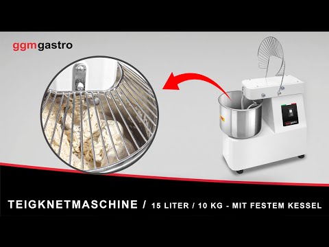 Teigknetmaschine - 15 Liter / 10 kg - mit festem Kessel - TMP15-230V-N -GGM Gastro