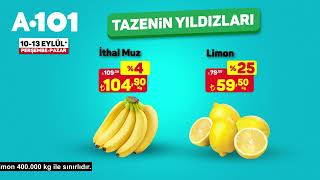 10 - 13 Eylül tarihleri arasında ucuzun da ucuzu meyve ve sebzeler A10