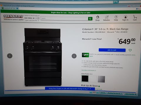 Menards Gas Ovens
